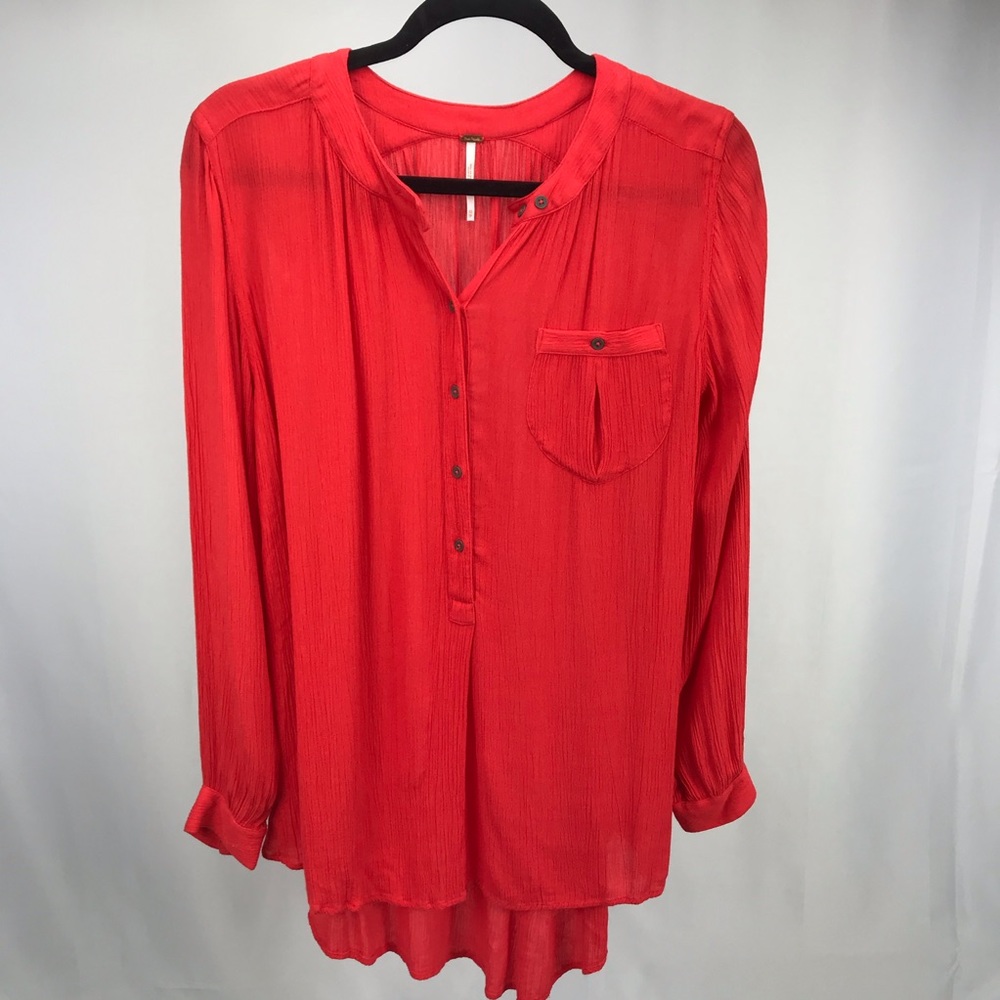 SALE! 💕 Free People Flowy Red/Orange Top: Size XS